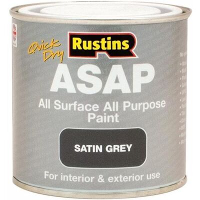 Rustins Rustins Quick-Drying All Surface All Purpose Paint - Grey 1L Rustins Rustins Quick-Drying All Surface All Purpose Paint - Grey 1L