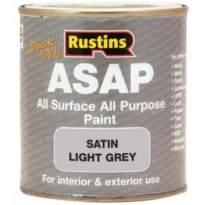 Rustins - All Surface All Purpose Paint - Light Grey - 250ml - paint Rustins - All Surface All Purpose Paint - Light Grey - 250ml - paint