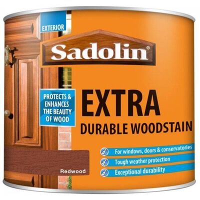 Sadolin 5028544 Redwood Woodstain 500ml - Durable Finish for Doors & Windows Sadolin 5028544 Redwood Woodstain 500ml - Durable Finish for Doors & Windows