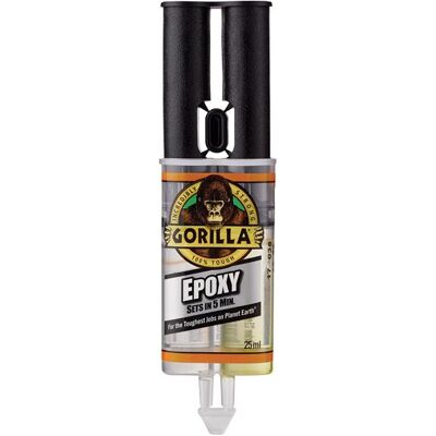 Gorilla Epoxy Glue - 25ml - Strong Flexible Adhesive - Household & Auto Repair Gorilla Epoxy Glue - 25ml - Strong Flexible Adhesive - Household & Auto Repair
