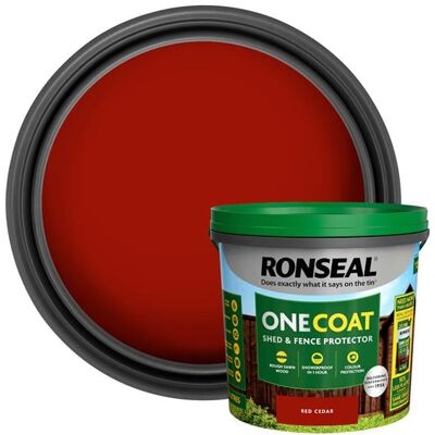 Ronseal One Coat Fence Life 5L - Red Cedar - Pack of 2 Ronseal One Coat Fence Life 5L - Red Cedar - Pack of 2