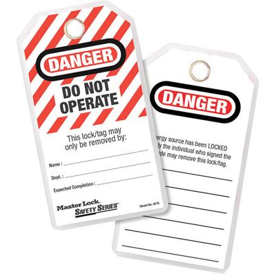 Master Lock Lockout Tags - DANGER DO NOT OPERATE - 12 Master Lock Lockout Tags - DANGER DO NOT OPERATE - 12