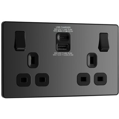 BG Electrical - Nexus 10AX - Chrome - 2G 2W - Switch Plate BG Electrical - Nexus 10AX - Chrome - 2G 2W - Switch Plate