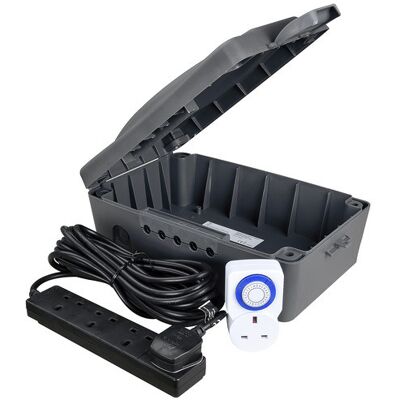 Luceco UK Ltd Wp Box + 4 Skt 6M 13A Ext Tmr Black WBXBFG8BTMS24-MP Luceco UK Ltd Wp Box + 4 Skt 6M 13A Ext Tmr Black WBXBFG8BTMS24-MP