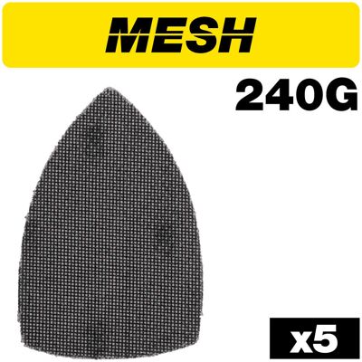 Trend Mesh Detail Sanding Sheet 5Pc 102Mm X 152Mm 240 Grit Pk 1 AB/DET/240M Trend Mesh Detail Sanding Sheet 5Pc 102Mm X 152Mm 240 Grit Pk 1 AB/DET/240M