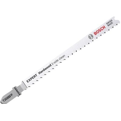 Bosch T 308 BFP Hardwood Jigsaw Blade - 2-side Clean - 50mm Bosch T 308 BFP Hardwood Jigsaw Blade - 2-side Clean - 50mm