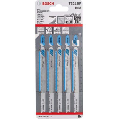 Bosch T 321 BF Bi-metal Jigsaw Blade - Metal Cut - 132mm Bosch T 321 BF Bi-metal Jigsaw Blade - Metal Cut - 132mm