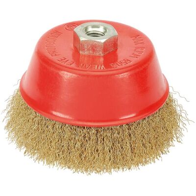 Draper Brassed Steel Crimped Wire Cup Brush - 125mm - M14 - Wire Cup Brush Draper Brassed Steel Crimped Wire Cup Brush - 125mm - M14 - Wire Cup Brush