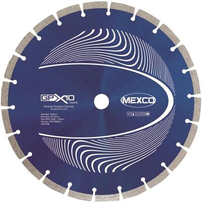 Mexco GPX1030022 Gpx10 Concrete Diamond Blade 300 X 22.23Mm Mexco GPX1030022 Gpx10 Concrete Diamond Blade 300 X 22.23Mm