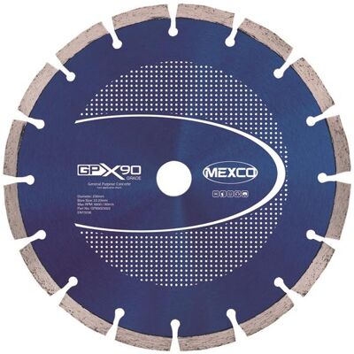 Mexco GPX9023022 Gpx90 Concrete Diamond Blade 230 X 22Mm Mexco GPX9023022 Gpx90 Concrete Diamond Blade 230 X 22Mm