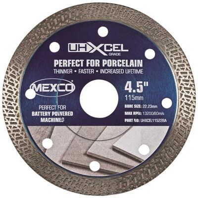 Mexco UHXCEL11522BA Uhxcel Grade Porcelain & Ceramic Tile Diamond Blade 115 X 22Mm Mexco UHXCEL11522BA Uhxcel Grade Porcelain & Ceramic Tile Diamond Blade 115 X 22Mm