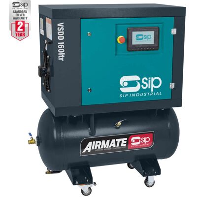 Sip 08257 Vsdd 5.5Kw 8Bar 160Ltr 230V Rotary Screw Compressor Sip 08257 Vsdd 5.5Kw 8Bar 160Ltr 230V Rotary Screw Compressor