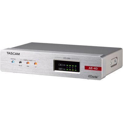 Tascam AE-4D AES/EBU Dante Converter - 4 In/Out, XLR Tascam AE-4D AES/EBU Dante Converter - 4 In/Out, XLR