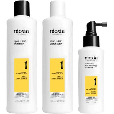 Nioxin System 1 - Hair Care Set - Reduces Hair Fall - Strengthens Hair Nioxin System 1 - Hair Care Set - Reduces Hair Fall - Strengthens Hair