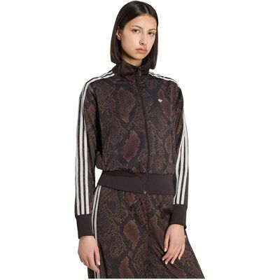 adidas Originals Satin Snake Print Firebird Track Full Zip Sweatshirt Earth Strata / Aurora Coffee M Women adidas Originals Satin Snake Print Firebird Track Full Zip Sweatshirt Earth Strata / Aurora Coffee M Women