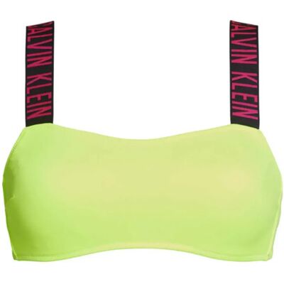 Calvin Klein Bandeau Bikini Top Safety Yellow S Women Calvin Klein Bandeau Bikini Top Safety Yellow S Women