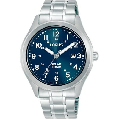 Lorus Watches Rx387ax9 40mm Quartz/analogical Watch Silver / Blue / Mineral One Size Men Lorus Watches Rx387ax9 40mm Quartz/analogical Watch Silver / Blue / Mineral One Size Men