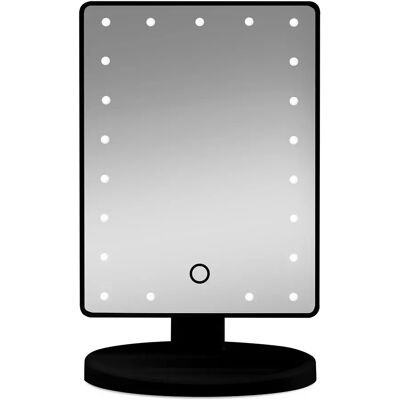 Gillian Jones Black Heart LED Makeup Mirror - 27x16.5cm Gillian Jones Black Heart LED Makeup Mirror - 27x16.5cm