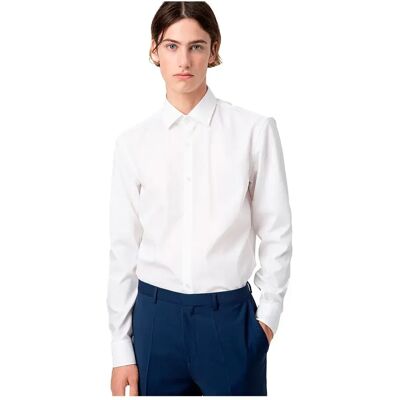 Hugo Boss Kenno 10181991 Red Long Sleeve Shirt Open White 38 Men Hugo Boss Kenno 10181991 Red Long Sleeve Shirt Open White 38 Men