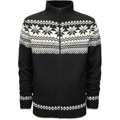 Brandit Norweger Full Zip Sweater Black M Men Brandit Norweger Full Zip Sweater Black M Men