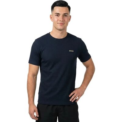 Boss Waffle 10269584 Short Sleeve Pyjama T-shirt Dark Blue L Men Boss Waffle 10269584 Short Sleeve Pyjama T-shirt Dark Blue L Men