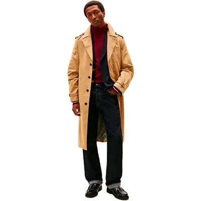 Tommy Hilfiger Mw0mw41855 Trench Coat Sandalwood S Men Tommy Hilfiger Mw0mw41855 Trench Coat Sandalwood S Men