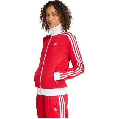 adidas Originals Classic Full Zip Sweatshirt Better Scarlet / White XS Women adidas Originals Classic Full Zip Sweatshirt Better Scarlet / White XS Women