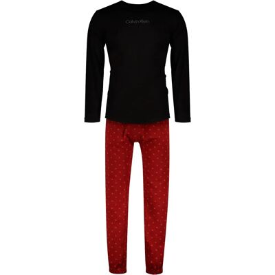 Calvin Klein Lv00nm2957 Long Sleeve Pyjama Black Top / Diamond Logo / Fall Berry S Men Calvin Klein Lv00nm2957 Long Sleeve Pyjama Black Top / Diamond Logo / Fall Berry S Men