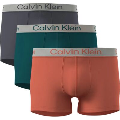 Calvin Klein Lv00nb4269 Boxers 3 Units Turbulence / Teal Dream / Acorn Orange M Men Calvin Klein Lv00nb4269 Boxers 3 Units Turbulence / Teal Dream / Acorn Orange M Men