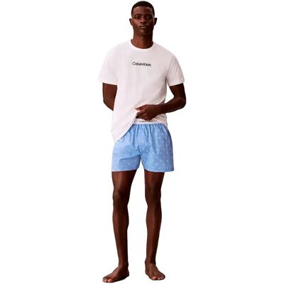 Calvin Klein Lv00nm2906 Short Sleeve Pyjama Classic White Top / Diamond Logo B S Men Calvin Klein Lv00nm2906 Short Sleeve Pyjama Classic White Top / Diamond Logo B S Men