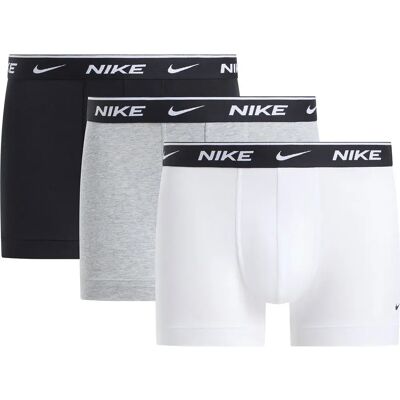 Nike Nq00ke1284 Trunk Boxers 3 Units Whtie / Grey Heather / Black S Men Nike Nq00ke1284 Trunk Boxers 3 Units Whtie / Grey Heather / Black S Men
