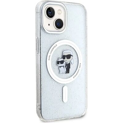 Karl Lagerfeld iPhone 15 Glitter MagSafe Transparent Case Karl Lagerfeld iPhone 15 Glitter MagSafe Transparent Case