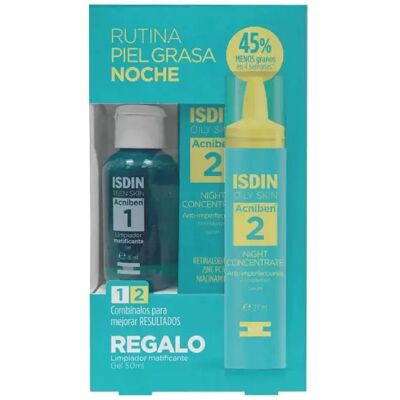 ISDIN Acniben Night Concentrate Serum - Night & Mattifying Gel - Acne Care ISDIN Acniben Night Concentrate Serum - Night & Mattifying Gel - Acne Care