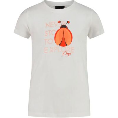 CMP Girl White Casual T-Shirt - T-Shirt CMP Girl White Casual T-Shirt - T-Shirt