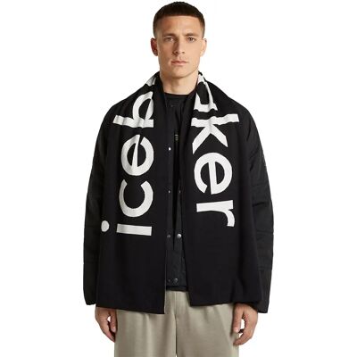 Icebreaker Mer Scarf Black / Ecru Hthr One Size unisex Icebreaker Mer Scarf Black / Ecru Hthr One Size unisex