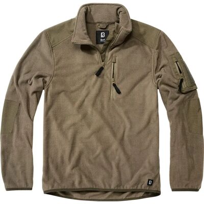 Brandit Troyer Ripstop Half Zip Fleece Olive 3XL Men Brandit Troyer Ripstop Half Zip Fleece Olive 3XL Men