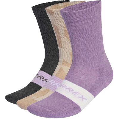 Adidas Terrex Multi Crew Socks 3 Units Wonder Taupe / Grey Six / Powder Plum UK 11-12.5 unisex Adidas Terrex Multi Crew Socks 3 Units Wonder Taupe / Grey Six / Powder Plum UK 11-12.5 unisex