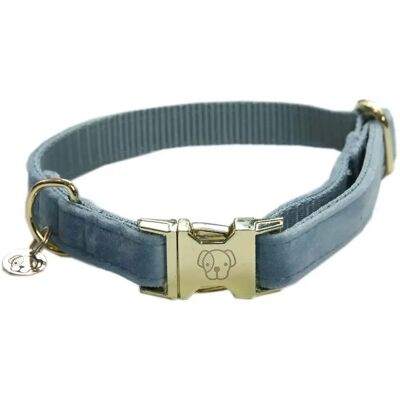 Kentucky Dogwear M Light Blue Velvet Dog Collar - Dog Accessory Kentucky Dogwear M Light Blue Velvet Dog Collar - Dog Accessory
