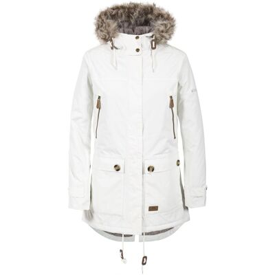 Trespass Womens Waterproof Parka Jacket Clea White 14 Trespass Womens Waterproof Parka Jacket Clea White 14