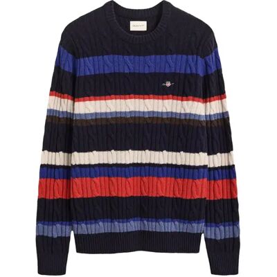 Striped Lambswool Jumper Gant Bleu 4XL Striped Lambswool Jumper Gant Bleu 4XL