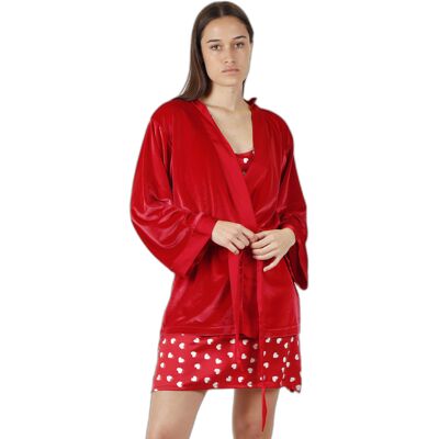 Women's long-sleeve nightgown Admas Classic Red L Women's long-sleeve nightgown Admas Classic Red L
