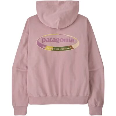 Women's hooded sweatshirt Patagonia 95 Oval Logo Daily Violet L Women's hooded sweatshirt Patagonia 95 Oval Logo Daily Violet L