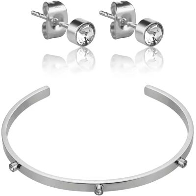 Stainless steel bracelet and earrings Marc Lauder Bomba Gris TU Stainless steel bracelet and earrings Marc Lauder Bomba Gris TU