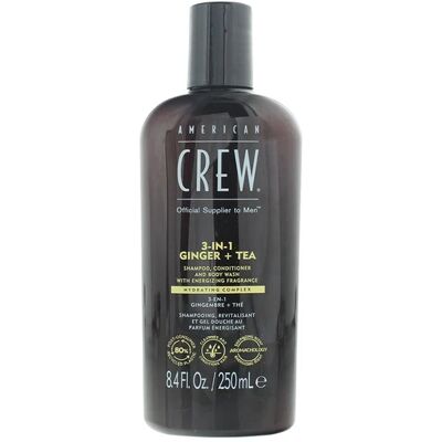 American Crew 3-in-1 Ginger + Tea Shampoo, Conditioner and Body Wash (250ml) American Crew 3-in-1 Ginger + Tea Shampoo, Conditioner and Body Wash (250ml)