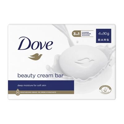 Dove 3-In-1 Beauty Cream Bar 4x90g Dove 3-In-1 Beauty Cream Bar 4x90g