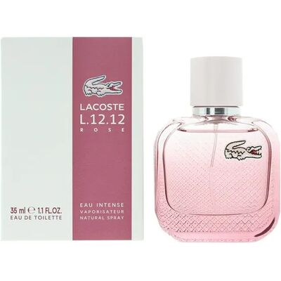 Lacoste Womens Eau De L.12.12 Rose Eau Intense Eau De Toilette 35ml - One Size Lacoste Womens Eau De L.12.12 Rose Eau Intense Eau De Toilette 35ml - One Size