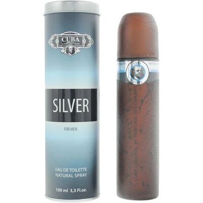 Cuba Original Cuba Silver for Men Eau de Toilette - Fragrance for Men Cuba Original Cuba Silver for Men Eau de Toilette - Fragrance for Men