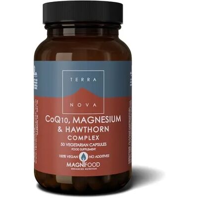 Terra Nova CoQ10, Magnesium & Hawthorn Complex - 50 Vegicaps Terra Nova CoQ10, Magnesium & Hawthorn Complex - 50 Vegicaps