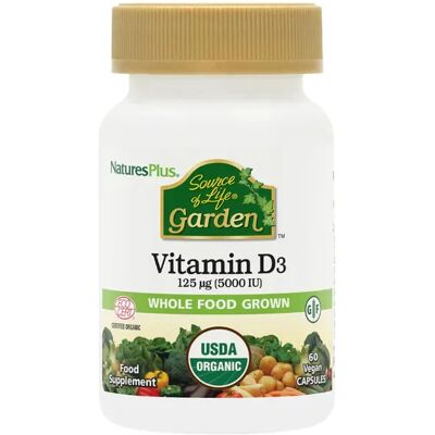 Nature's Plus Source of Life Garden Organic Vitamin D3 5000 IU - 60 Veg Nature's Plus Source of Life Garden Organic Vitamin D3 5000 IU - 60 Veg