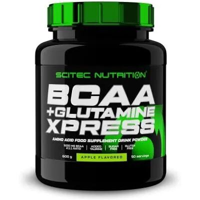 Scitec Nutrition BCAA + Glutamine XPress - 600g, Apple - Supplement for Muscle Recovery Scitec Nutrition BCAA + Glutamine XPress - 600g, Apple - Supplement for Muscle Recovery